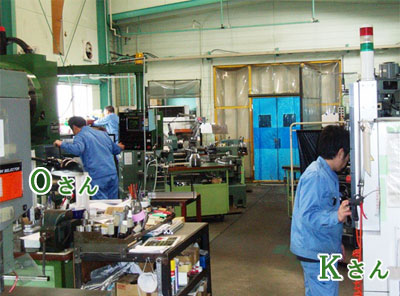 作業中のKさんとOさん